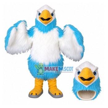 Light Blue & White Long Wool Eagle Mascot Costume Light Blue & White Long Wool Eagle Mascot Costume