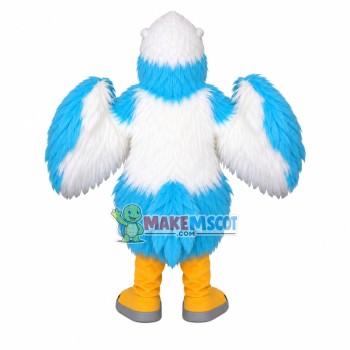 Light Blue & White Long Wool Eagle Mascot Costume Light Blue & White Long Wool Eagle Mascot Costume
