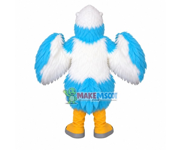 Light Blue & White Long Wool Eagle Mascot Costume Light Blue & White Long Wool Eagle Mascot Costume