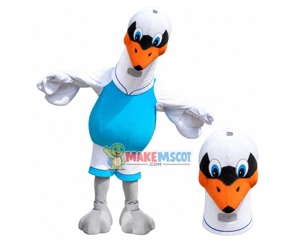 White Goose of The Fair Mascot Costume White Goose of The Fair Mascot Costume