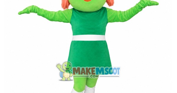 Green Girl Doll of Open Source Software Mascot Costume