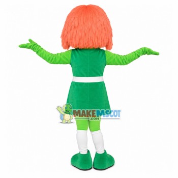 Green Girl Doll of Open Source Software Mascot Costume Green Girl Doll of Open Source Software Mascot Costume