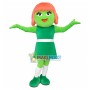 Green Girl Doll of Open Source Software Mascot Costume