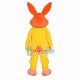 Dotted Ears Rabbit Gnawing Carrot Mascot Costume