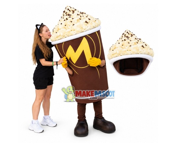 Mont Blanc Chocolate Chestnut Cake Mascot Costume