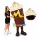 Mont Blanc Chocolate Chestnut Cake Mascot Costume Mont Blanc Chocolate Chestnut Cake Mascot Costume
