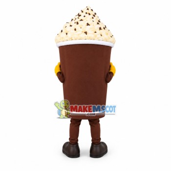 Mont Blanc Chocolate Chestnut Cake Mascot Costume Mont Blanc Chocolate Chestnut Cake Mascot Costume