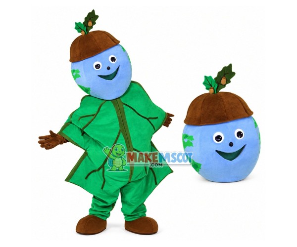 Mulberry Wrapped In Leaves Mascot Costume