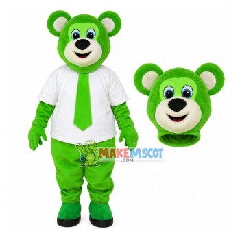 The Over All Green Bear Mascot Costume Outfit The Over All Green Bear Mascot Costume Outfit