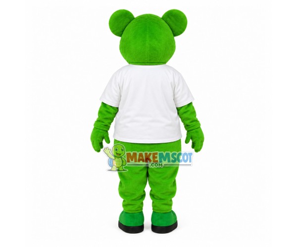The Over All Green Bear Mascot Costume Outfit The Over All Green Bear Mascot Costume Outfit