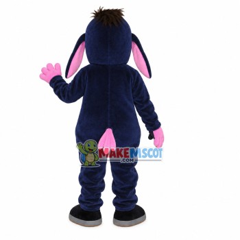 Contrasting The Dark Blue Donkey Mascot Costume Contrasting The Dark Blue Donkey Mascot Costume