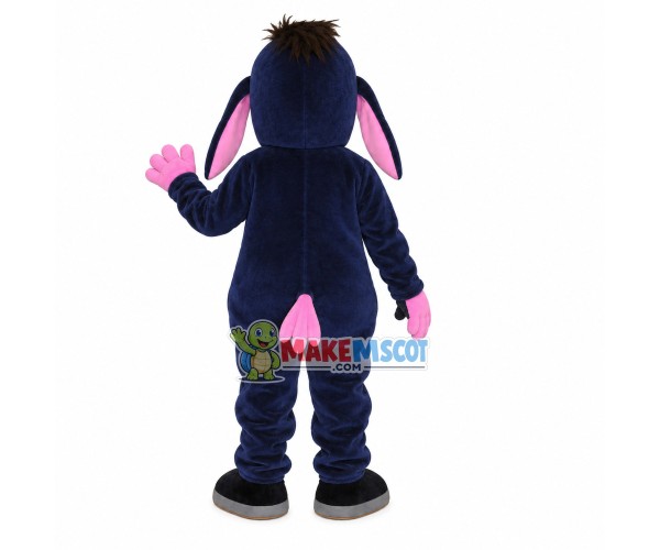 Contrasting The Dark Blue Donkey Mascot Costume Contrasting The Dark Blue Donkey Mascot Costume