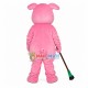 The Pig On Duty Carrying Broom Mascot Costume The Pig On Duty Carrying Broom Mascot Costume