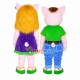 Pig Couple Wearing Formal Suit Mascot Costume Pig Couple Wearing Formal Suit Mascot Costume
