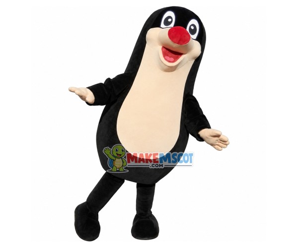 Lively Black Groundhog With Long Body Mascot Costume Lively Black Groundhog With Long Body Mascot Costume