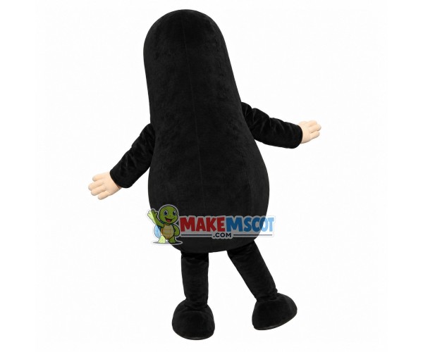 Lively Black Groundhog With Long Body Mascot Costume