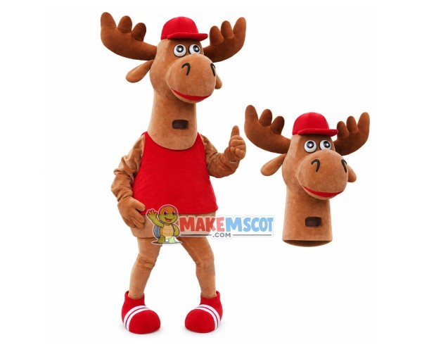 The School Bus Driver Moose Mascot Costume The School Bus Driver Moose Mascot Costume