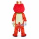 Majestic Lion King With Red Mane Mascot Costume Majestic Lion King With Red Mane Mascot Costume