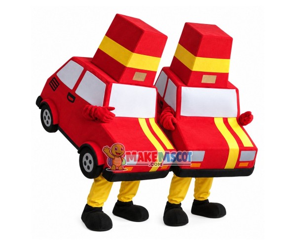 Red Car With Loan Advertisement Mascot Costume Red Car With Loan Advertisement Mascot Costume