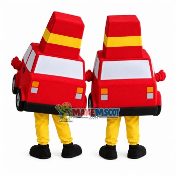Red Car With Loan Advertisement Mascot Costume Red Car With Loan Advertisement Mascot Costume