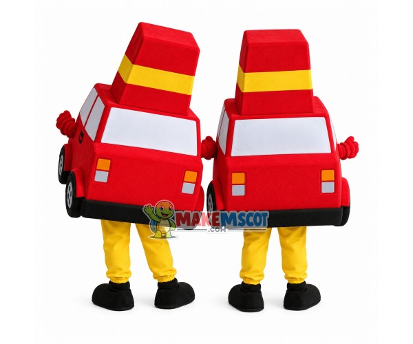 Red Car With Loan Advertisement Mascot Costume Red Car With Loan Advertisement Mascot Costume