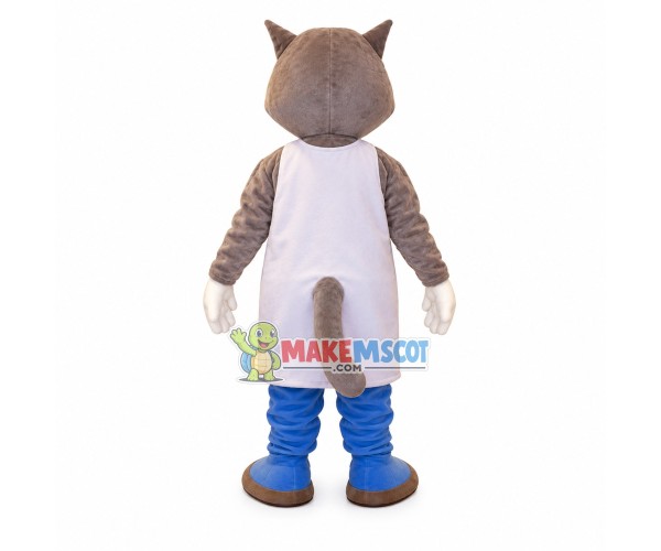 Kitchen Helper the Gray Cat Mascot Costume Kitchen Helper the Gray Cat Mascot Costume