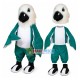 Hairy Headed Dark Green Falcon Mascot Costume Hairy Headed Dark Green Falcon Mascot Costume
