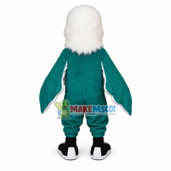 Hairy Headed Dark Green Falcon Mascot Costume Hairy Headed Dark Green Falcon Mascot Costume