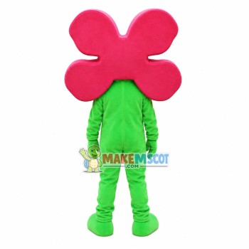 Red Garden Flower Doll Mascot Costume Red Garden Flower Doll Mascot Costume