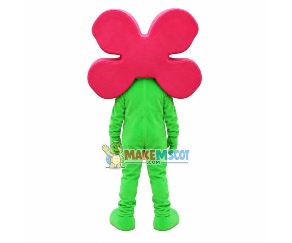 Red Garden Flower Doll Mascot Costume Red Garden Flower Doll Mascot Costume