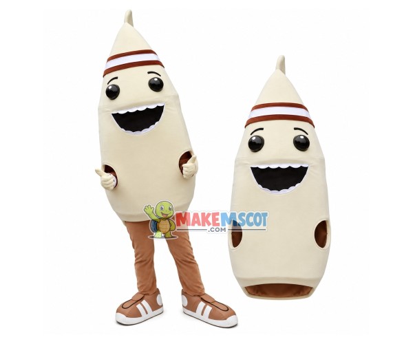 Thick Brown Eyebrow Pencil Mascot Costume