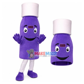 Purple Injection Plastic Bottle Mascot Costume