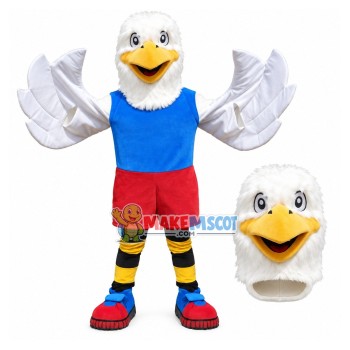 Skilled Power Engineer Eagle Mascot Costume