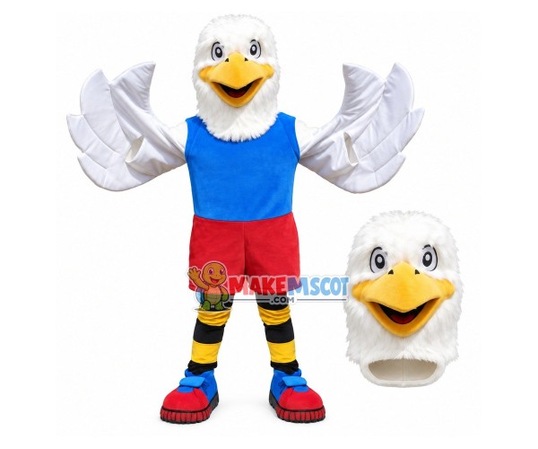 Skilled Power Engineer Eagle Mascot Costume