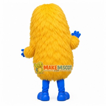 Adult Long Fur Yellow Monster Cartoon Mascot Costume Adult Long Fur Yellow Monster Cartoon Mascot Costume