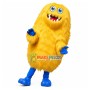 Adult Long Fur Yellow Monster Cartoon Mascot Costume