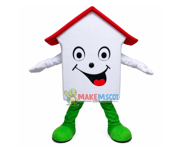 Real Estate White Arbitration House Mascot Costume