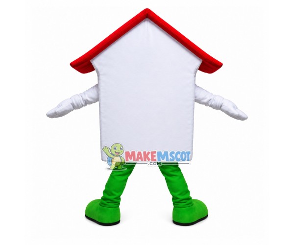 Real Estate White Arbitration House Mascot Costume