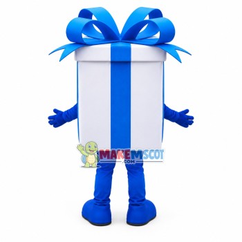 Packed Ribbon Gift Box Mascot Costume Packed Ribbon Gift Box Mascot Costume