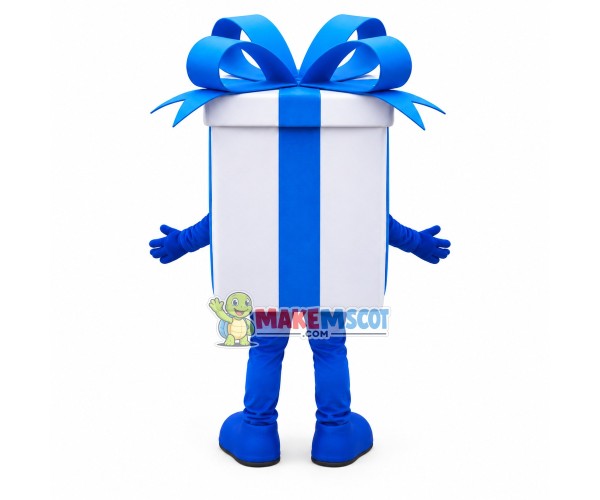 Packed Ribbon Gift Box Mascot Costume Packed Ribbon Gift Box Mascot Costume