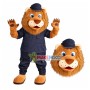Polish Police Lion In Uniform Mascot Costume