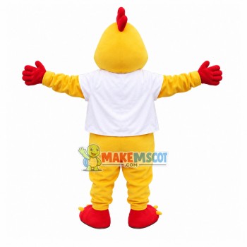 Walking Yellow Cuckoo Chicken Mascot Costume Walking Yellow Cuckoo Chicken Mascot Costume