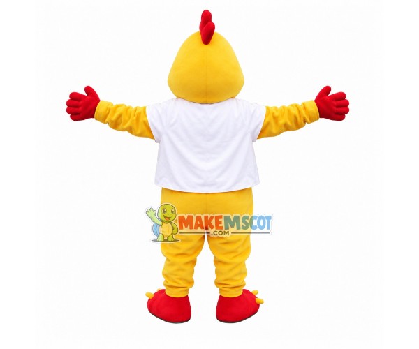 Walking Yellow Cuckoo Chicken Mascot Costume Walking Yellow Cuckoo Chicken Mascot Costume