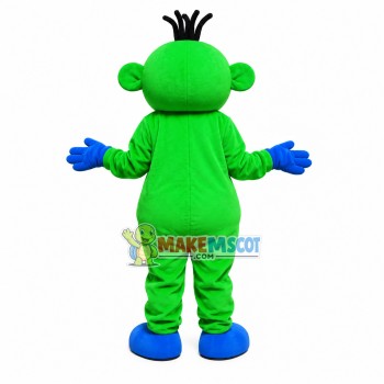 Green Big Nose Doll With Few Hairs Mascot Costume Green Big Nose Doll With Few Hairs Mascot Costume
