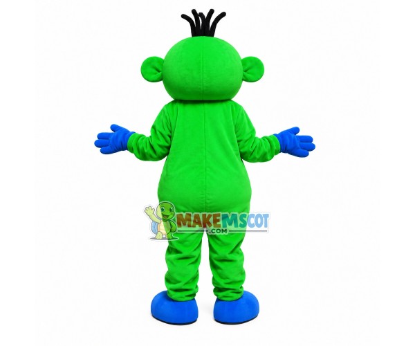 Green Big Nose Doll With Few Hairs Mascot Costume Green Big Nose Doll With Few Hairs Mascot Costume