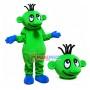 Green Big Nose Doll With Few Hairs Mascot Costume