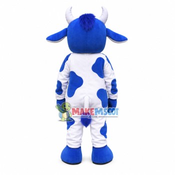 Cross-legged The Blue Calf Player Mascot Costume Cross-legged The Blue Calf Player Mascot Costume