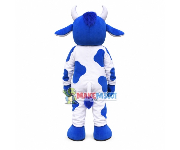 Cross-legged The Blue Calf Player Mascot Costume Cross-legged The Blue Calf Player Mascot Costume