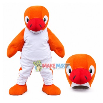 Orange Turtle In The Sports Set Mascot Costume