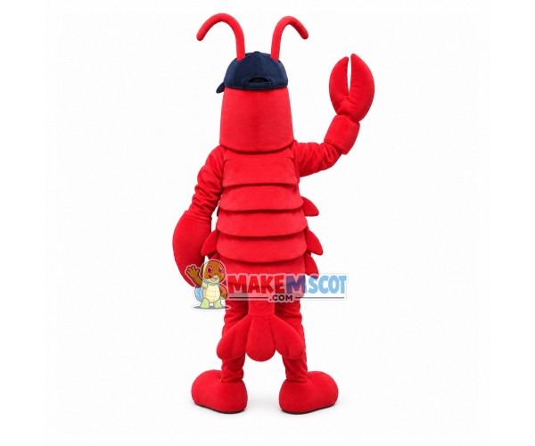 Stacked Lobster Wearing Baseball Cap Mascot Costume Stacked Lobster Wearing Baseball Cap Mascot Costume